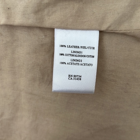 BCBG Light Tan Women's 100% leather jacket Size Medium - Picture 8 of 11